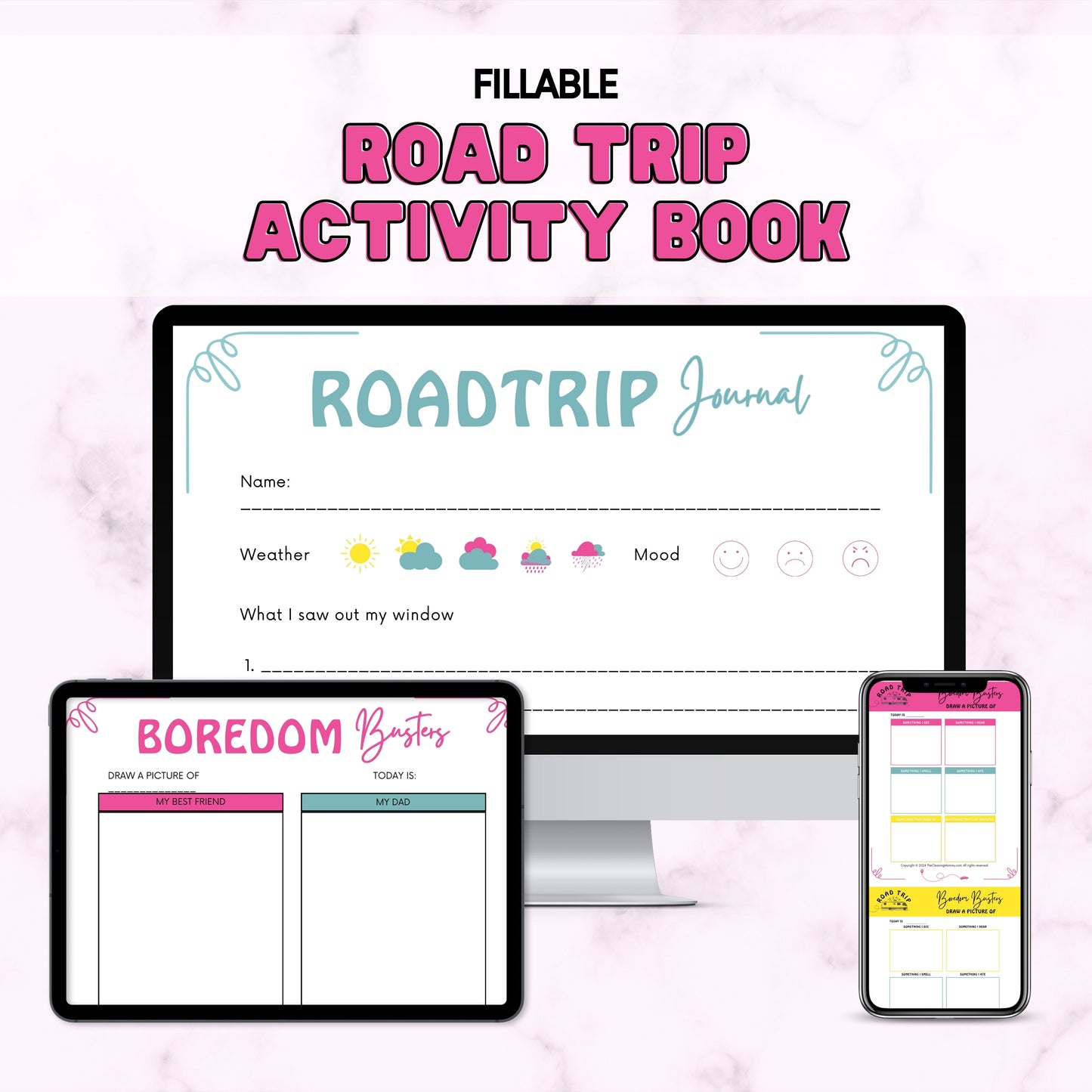 Moms Road Trip Activity Bundle