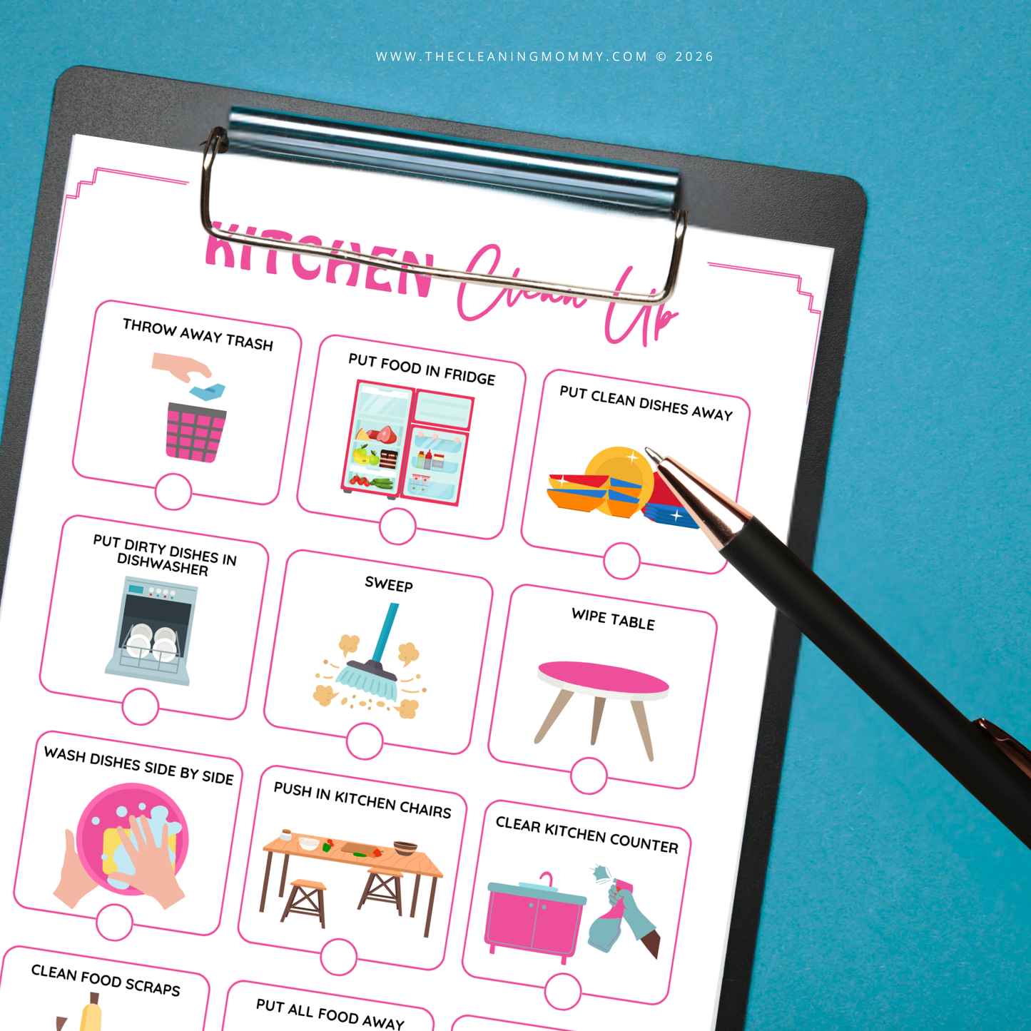 Picture Chore Charts for Little Kids