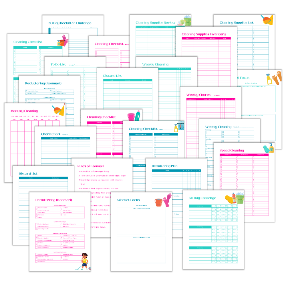 Cleaning & Decluttering Planner (39 Pages)