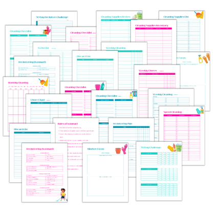 Cleaning & Decluttering Planner (39 Pages)