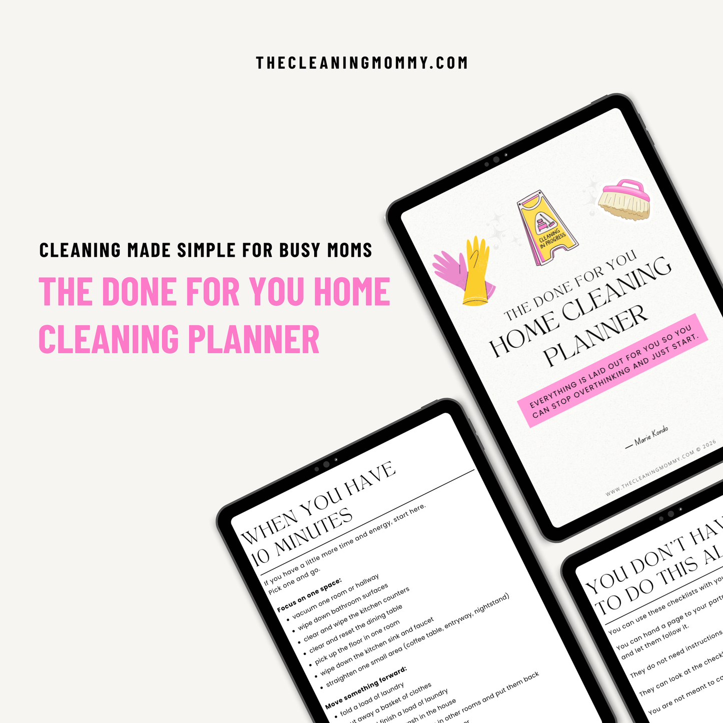The Done For You Home Cleaning Planner