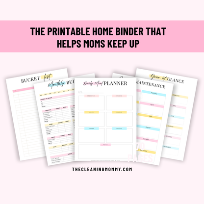 The Overwhelmed Mom Home Control Binder