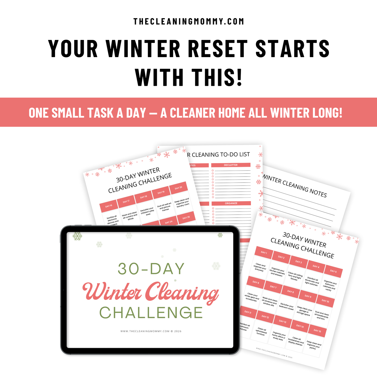 30 Day Winter Decluttering Challenge (10pages)