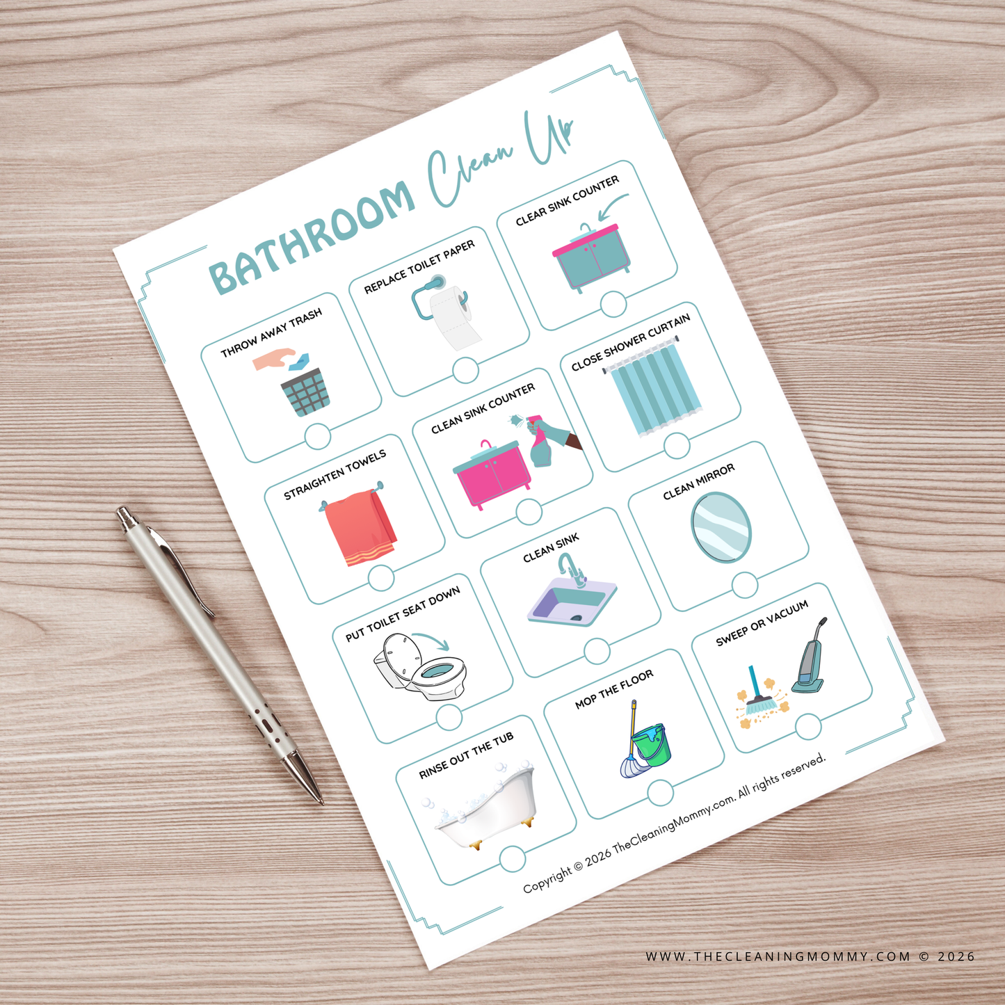 Picture Chore Charts for Little Kids