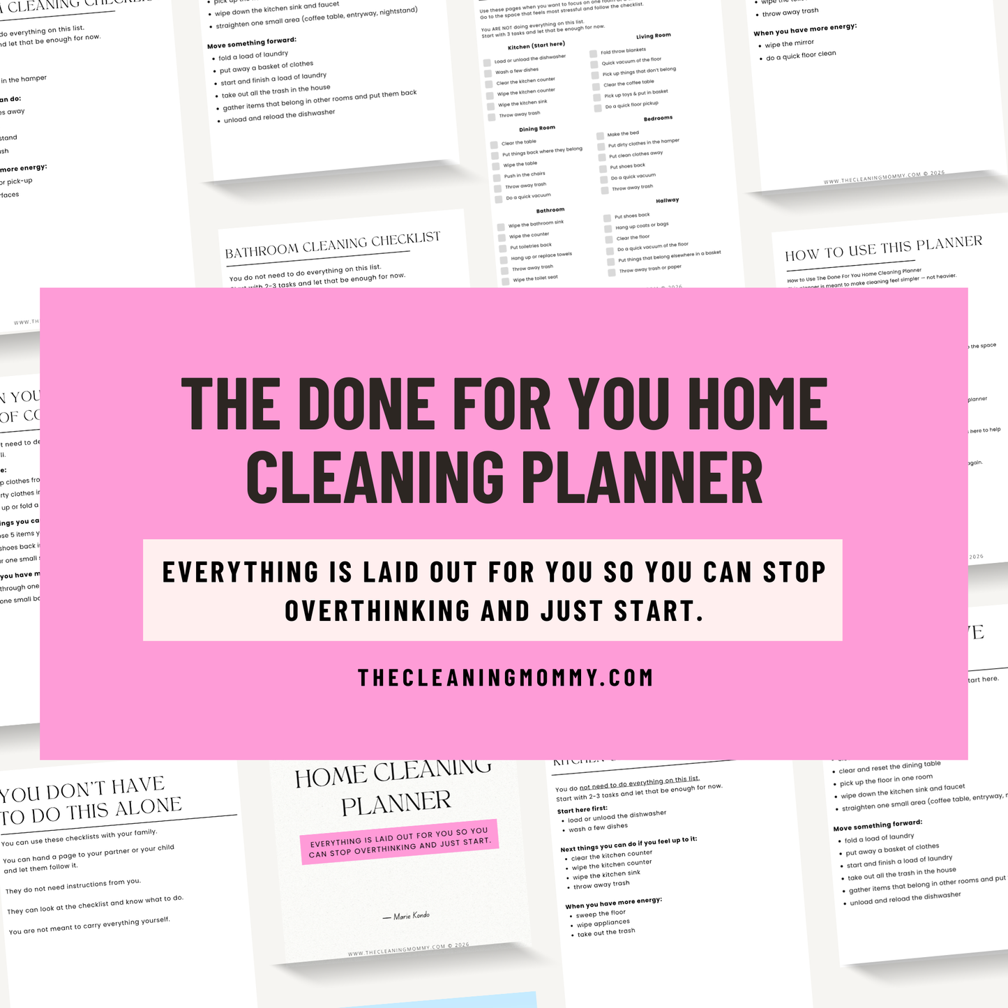 The Done For You Home Cleaning Planner