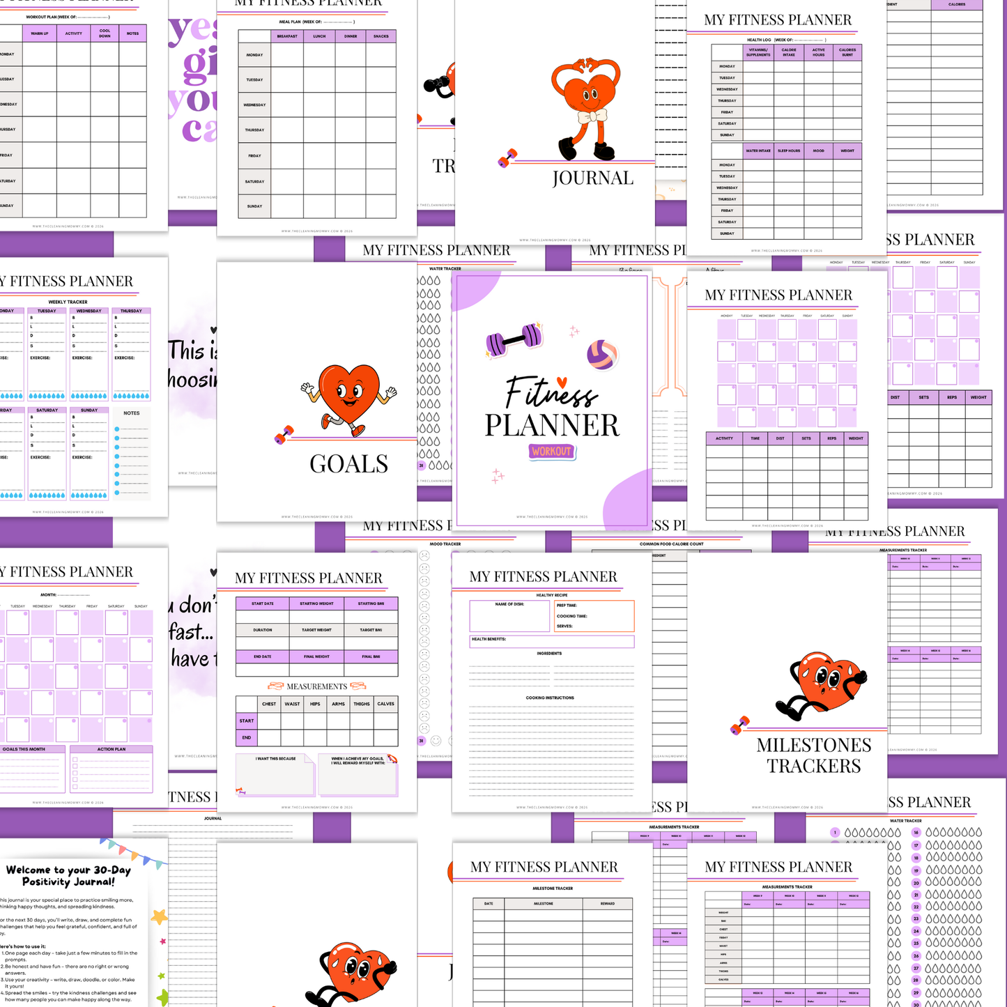 Mom's Fitness Planner (34 Pages)