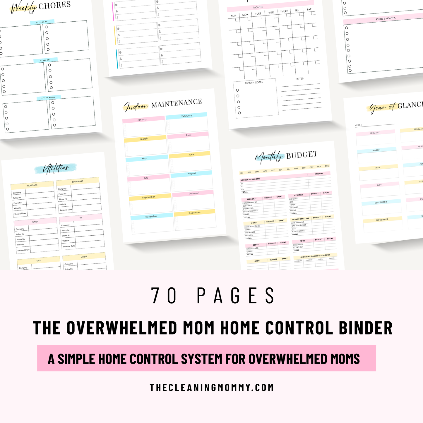 The Overwhelmed Mom Home Control Binder
