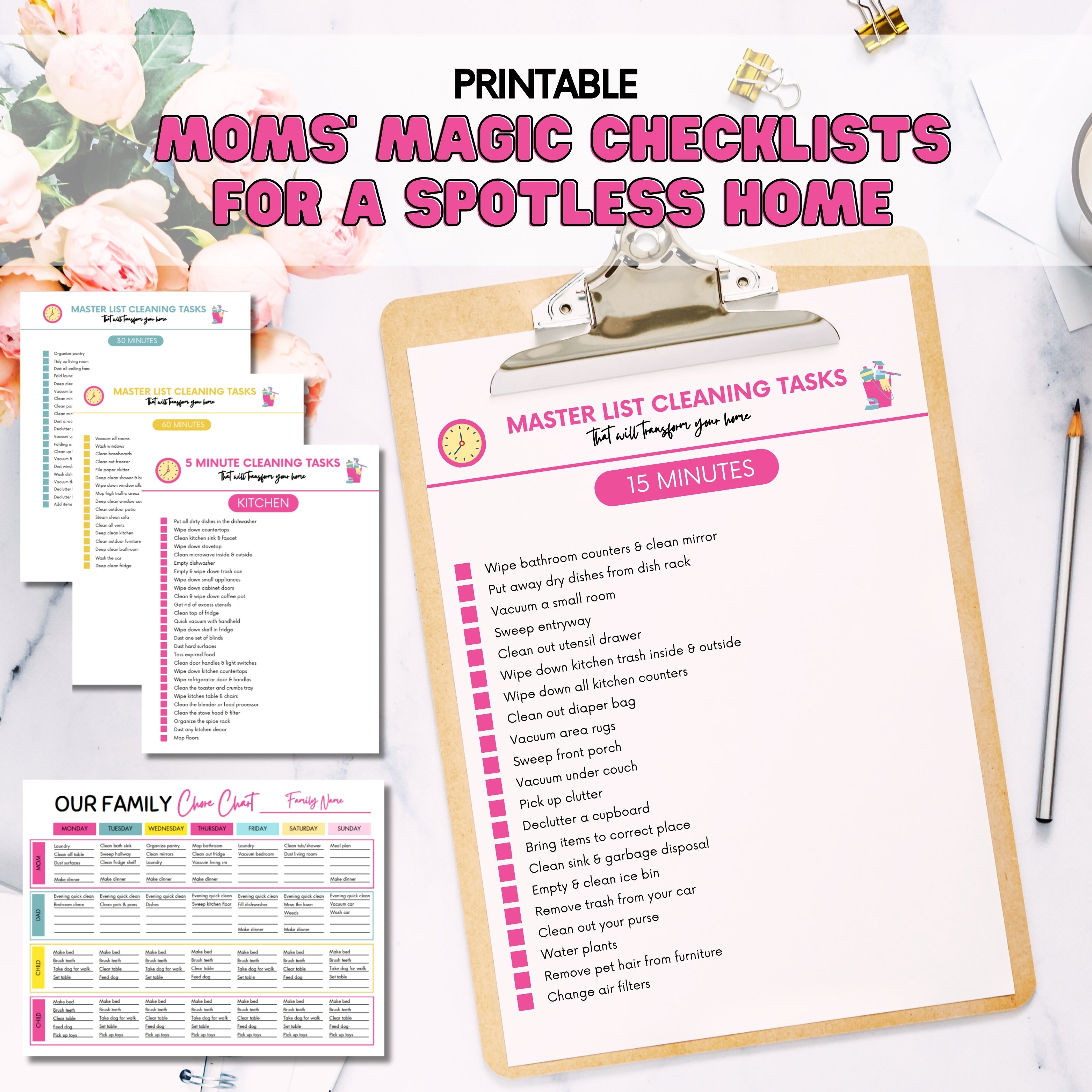 Moms' Magic Checklists for a Spotless Home – Shop The Cleaning Mommy
